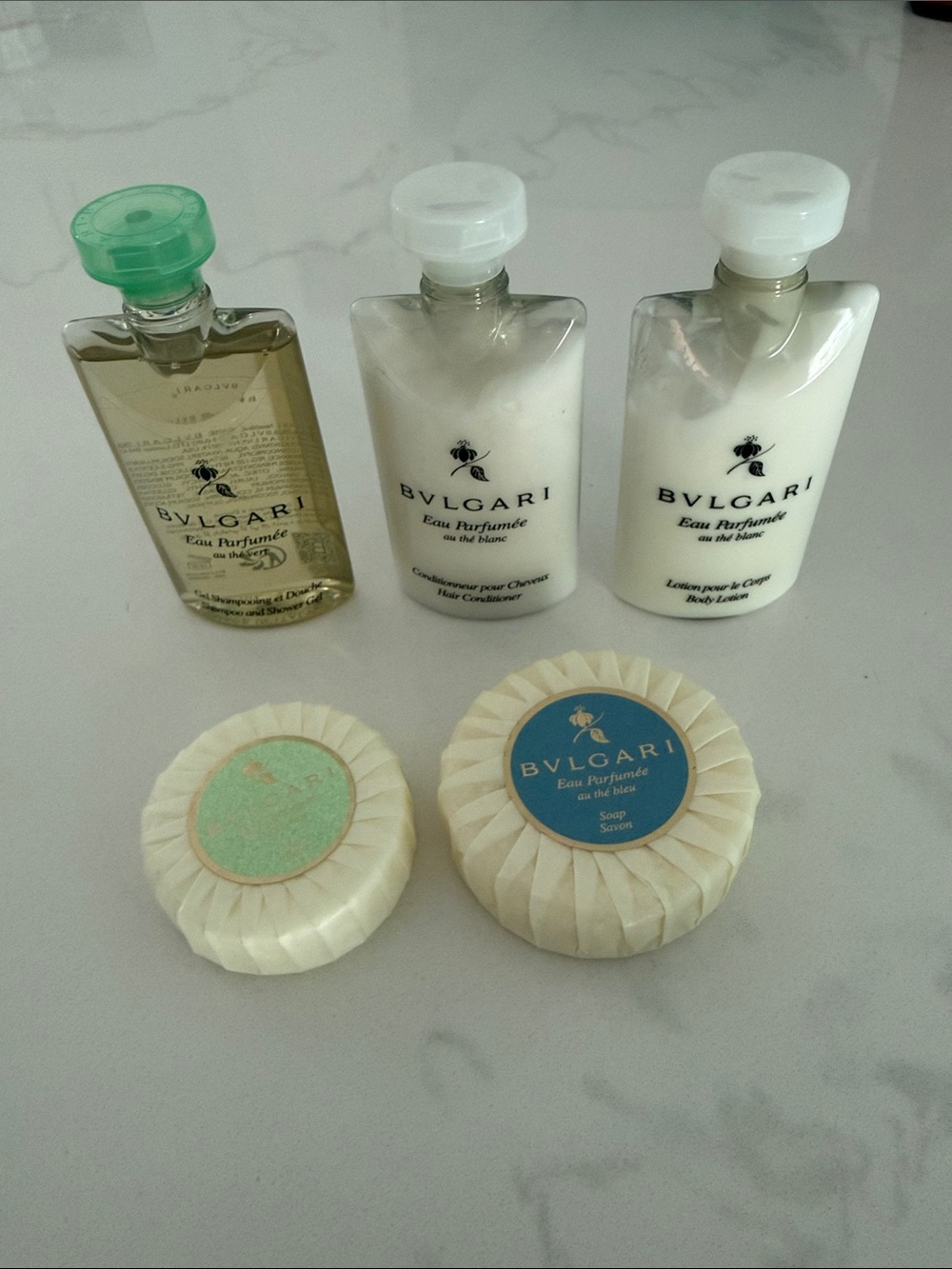 Bulgari White and Green Bath & Body Set